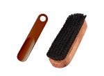 Sheppits Premium ABS Plastic Shoe Horn (Maroon) & Shoe Polish Brush Combo | Shoe Care Kit