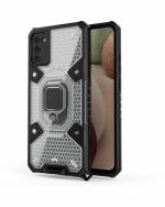 A ACCESSORIES KART Samsung M52 5G Transparent Polycarbonate Anti-Scratch Back Cover with Ring