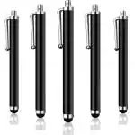 IACCESSORIES Universal Capacitive Stylus Touch Screen Pens - Pack of 5,Compatible With All iPhone, iPad, Tabs, Android Mobile Phones (Black)