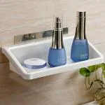 HOKIPO Magic Sticker Series Self Adhesive Wall Mounted Bathroom Storage Tray, Cosmetic Accessories Shelf (AR2112)