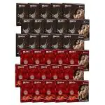INJOY Extra Dotted Strawberry and Chocolate Flavored Condoms 60 pcs (Pack of 30)