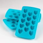 pelton Heart Shape Plastic Ice Cube Trays Maker Mold, Pack of 3 (14 Cube) for Fruit Juice cocktail