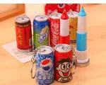 Abaj Plastic Beverage Design Can Shape Telescopic Pen Keychain (Pack Of 12)