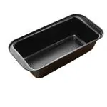 Kunya Bread Loaf Pan Rectangle Non Stick Carbon Steel Bread Baking Mould Muffin Pan Cupcake Kitchen Bakeware(Black) (25CM)