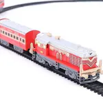MKY Indian Passenger Toy Train Set | Battery Operated Train Railway Tracks for Kids | Train Toys for Kids 3+ Years (Red)
