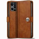 Jotech Button Flip Cover for Oppo F21 Pro 4G / F21s Pro 4G - Brown