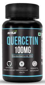 NutriJa Quercetin 100mg Capsules - Standardized to 95% | Highly Purified & Bioavailable Supplement | Natural Bio-flavonoids & Powerful Anti-Oxidants (90 Capsules)