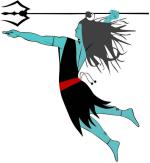 Lanstick Vinyl Multicolor Lord Shiva With Trishul Image Self Adhesive Wall Sticker 24 inch