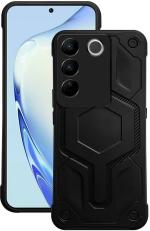 XOVO Back Cover for Vivo V27 Pro 5G, Vivo V27 5G (Black, Dual Protection, Pack of 1)