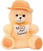 LVS TOYS Soft Lovable Hugable Peech Brown Cap Soft Toy for Kids Toys Bithday Gift - 30 cm  (Multicolor)