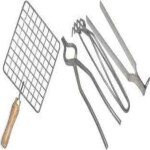 A2SK Square Roasting grill & Set of 3 tong Kitchen Tool Set