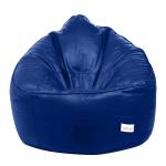 SATTVA Classy.Elegant.Stylish Muddha Royal Blue Leatherette Bean Bag Cover 33 inch x 33 inch x 33 inch