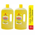 Niks Disinfectant Germs killing floor clenaer 1 Liter Lime Flavour ( Pack of 2) | Premium qiality for Premium Flooring