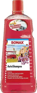 SONAX Cherry Kick AutoShampoo Car Shampoo Concentrate (2 L), Quickly and Thoroughly Removes Dirt from All Vehicle Surfaces