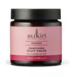 Sukin Australian Natural Rosehip Enriching Night Cream | Rosehip Enriching Night Cream for Skin Repair | Hydrating & Anti-Aging | Rosehip Oil & Skin Rejuvenating Overnight Hydration | 120ml