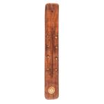 Aromatika Wooden & Brass Incense Holder/Agarbatti Stand | Pack of 2 (Sun Inlay)