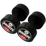 ASG Rubber Bouncer 7.5 kg Dumbbells for Gym and Professional Use, Black - Pack of 2