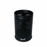 Mofna Black Stainless Steel Perforated Type Dustbin, 7 x 10 inch (Pack of 3)