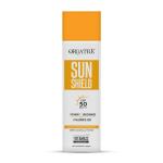 Orgatre Sunscreen SPF 50 PA+++ | Sun Shield | Lightweight, No White Cast | Vitamin C, Niacinamide & Hyaluronic Acid | Broad Spectrum UVA/UVB Protection | Non-Greasy, Water Resistant, Up to 8 Hours Protection | Suitable for All Skin Types | 100g