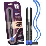 PERPAA Kohl Kajal 0.35 g Combo Pack of 2 (Blue) Semi Matte Kohl in a Twist Up Pencil Eye Makeup