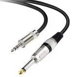 SeCro 6.35Mm Male Mono Plug to 3.5Mm Male Stereo Audio Jack Cable for Laptop