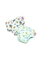 VParents Padded Underwear for Babies and Toddlers with 3 Layers of Cotton Padding Potty Training Pull Up & Diaper-Free Time Pack of 2 (1-2 Years Prints May Vary) Assorted