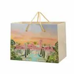 PPJ WEDDING PALACE TREE PEACOCK (10 Pcs.) (WEDDING HAMPER / SWEET BOX 1KG) PAPER CARRY BAG, 13 Inch X 8 Inch X 9.5 Inch for DIWALI/WEDDING/FUNCTION/BIRTHDAY/RETURN GIFTS/CHRISTMAS/GIFT BAGS/GIFT COVERS (Pack of 10)