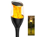 Homehop Solar Light Outdoor Waterproof Flickering Mashaal Flame Torch Garden Pathway Lawn Lamp