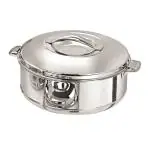 Max Fresh Silver Stainless Steel Solid Insulated Royal Hot Pot 1000 ml
