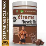 Xterme Muscle Max: Ayurvedic Formula for Weight Gain and Body Growth | Whey Protein | Body Growth Supplement | Muscle Gainer | ChocolateFlavour