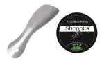 Sheppits Premium Wax Black Shoe Polish & Steel Shoe Horn Combo | Shoe Care Kit