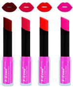 OUR BEAUTY Multicolor Rich Color Matte Lipsticks Set, 14 G (Set Of 4)