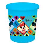 Kuber Industries Blue Plastic Disney Mickey Minnie Print Garbage Waste Dustbin