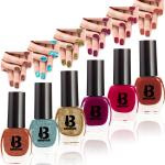 Banetion Nude Color Matte Finish Nail Polish Pack of 6 (8 ml)