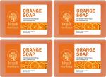 MeriBana Khadi Orange Handmade Natural Bath Soap (4 x 125 g)