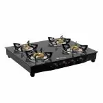 CARVES 4 Burner Eco Glass Manual Gas Stove.