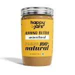 Happy Jars Unsweetened Almond Butter Pure Almonds, Suitable For Babies, Vegan, Keto, No Sugar - 265g