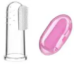 QinPin Baby finger toothbrush Silicone ultra soft oral hygiene non toxic tongue cleaner Ultra Soft Toothbrush (Pack of 1)