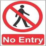 Asmi Collections 22 cm No Entry Sign Self Adhesive Sticker (Pack of 1) | Wall Sticker | waterproof wall sticker