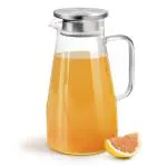 Treo By Milton Conic Borosilicate Glass Jug, 1800 ml, Transparent | Serve Water | Beverages | Iced Tea | Juices | Cocktail | Milk | Chaas | Shakes