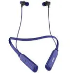 Aroma NB119 Bull Bluetooth Wireless Headset Neckband with Long Lasting Playtime 40 Hrs, Smart Voice Assistant, Dual Pairing, Bluetooth V5.0, Sweat & Splash Proof, Best for Gaming, Running, Workout (Blue)