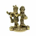 pujaNpujari Lord Radha Krishna Murti Brass Idol for Puja Mandir & Home Decoration