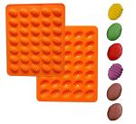 BAKEMO Silicone Easter Egg Chocolate Mold 35 Cavity Multi Easter Candy Cookie Mould Silicone Baking Mold, Making Small Chocolate Cake for Candy, Cake, Lollipop, Chocolate and Ice Cube Pack Of 1