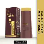 Olivia Instant Waterproof Makeup Stick Concealer Linning Yellow 15g Shade No.07Y (SPF 12)-Pack of 2