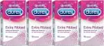 Durex Extra Ribbed Condom (4 Packs, 10 Condom Each)