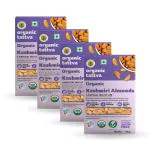 ORGANIC TATTVA 400g Kashmiri Almonds Indian Mamra| Rich in Protein and Dietary Fibre | Rich in Natural Oils Source of Iron Calcium and Manganese |NO Cholesterol and NO Trans-Fat Naturally Gluten Free| (100g 4 Packs)