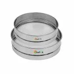 Chefkit Stainless Steel Flour Sieve/Strainer Set of 2 | Spices, Food, Atta, Maida Chalni Strainer | Flour Sifter