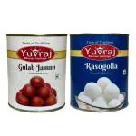 Yuvraj sweets Gulab Jamun & Rasogolla combo pack (1 kg x 2 ) pack