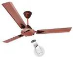 Longway Creta P1 1200 mm Remote Controlled 3 Blade Ceiling Fan (Rusty Brown, Pack of 1)