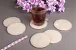 Vatsin Premium Resin Round Coasters Tea, Coffee Coasters for Home & Dining Table, Office, Table Accessories, for Gifting (Set of 6, Beige)
